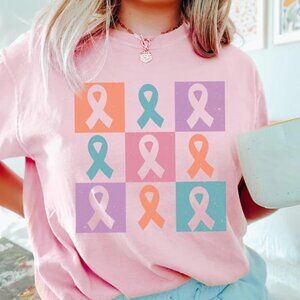 Breast Cancer Support Shirt, Retro Breast Cancer Awareness Shirt, Pink October